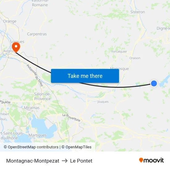 Montagnac-Montpezat to Le Pontet map