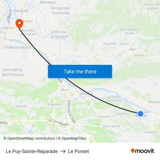 Le Puy-Sainte-Réparade to Le Pontet map