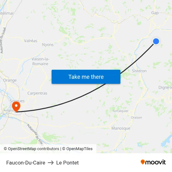 Faucon-Du-Caire to Le Pontet map