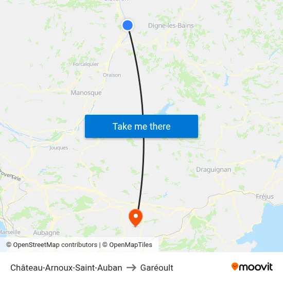 Château-Arnoux-Saint-Auban to Garéoult map