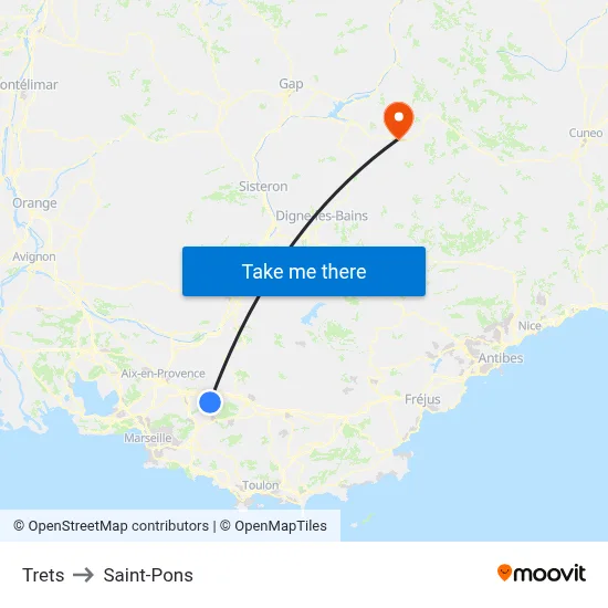 Trets to Saint-Pons map