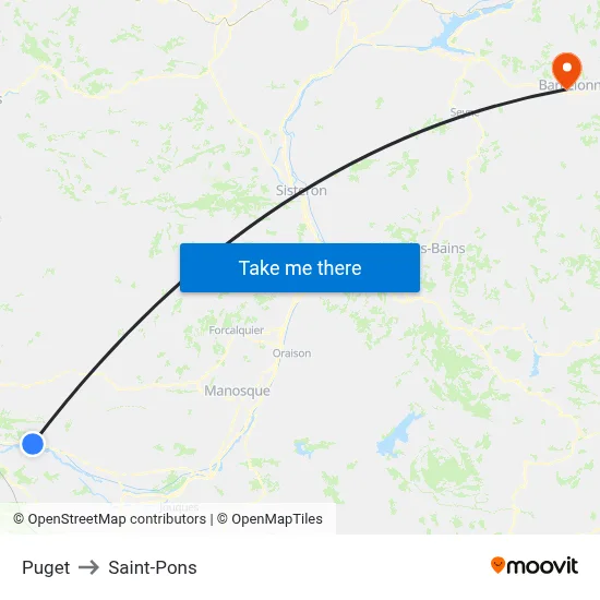 Puget to Saint-Pons map