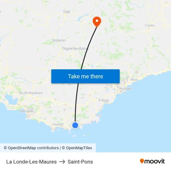 La Londe-Les-Maures to Saint-Pons map