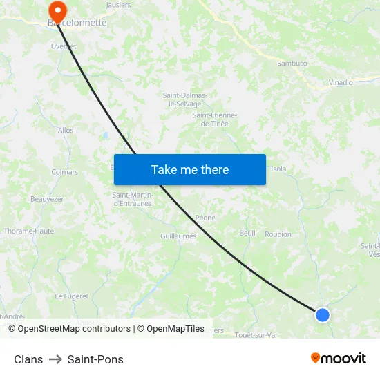 Clans to Saint-Pons map
