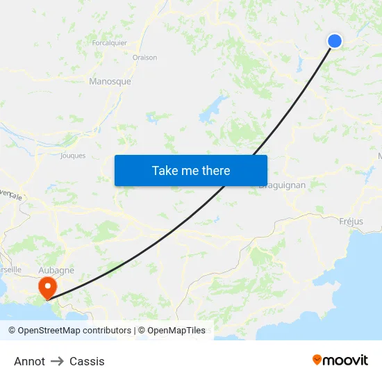 Annot to Cassis map