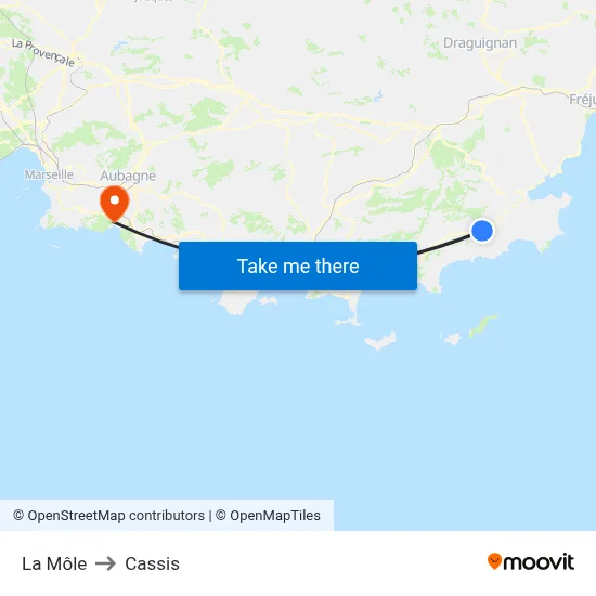 La Môle to Cassis map