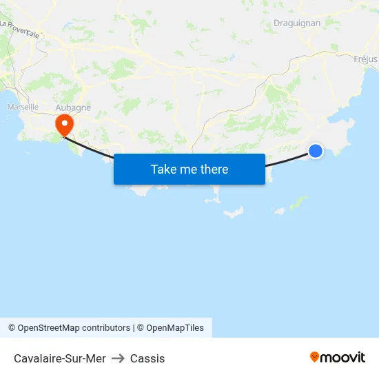 Cavalaire-Sur-Mer to Cassis map