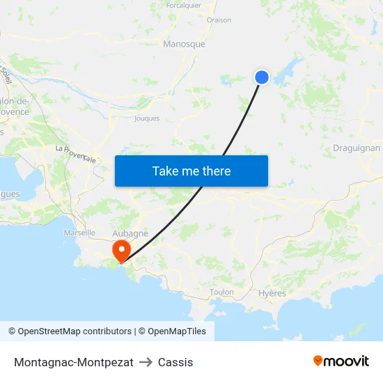 Montagnac-Montpezat to Cassis map