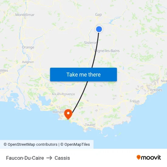 Faucon-Du-Caire to Cassis map