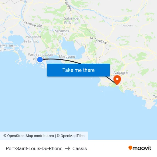 Port-Saint-Louis-Du-Rhône to Cassis map