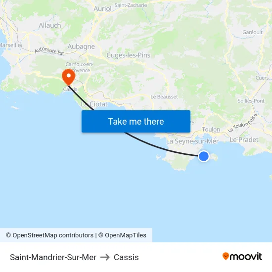 Saint-Mandrier-Sur-Mer to Cassis map