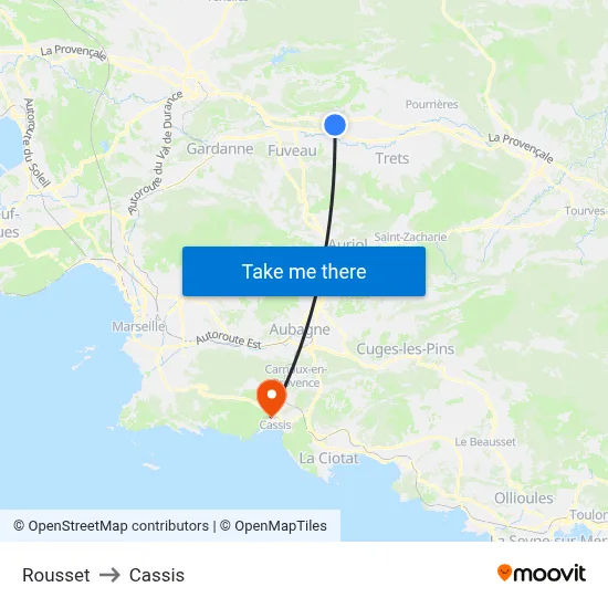 Rousset to Cassis map