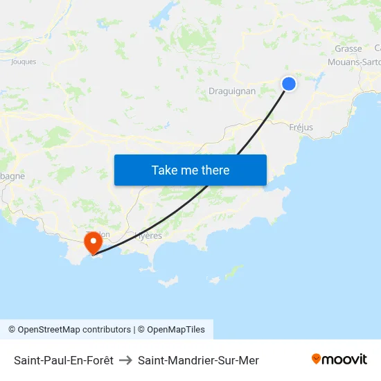 Saint-Paul-En-Forêt to Saint-Mandrier-Sur-Mer map