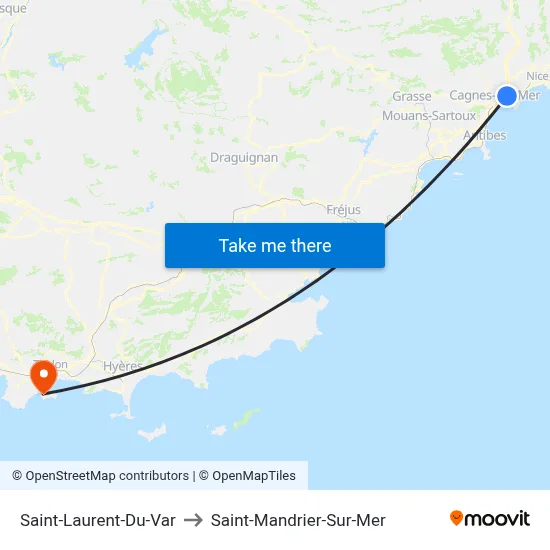 Saint-Laurent-Du-Var to Saint-Mandrier-Sur-Mer map