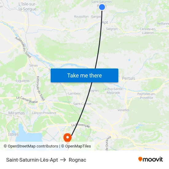 Saint-Saturnin-Lès-Apt to Rognac map
