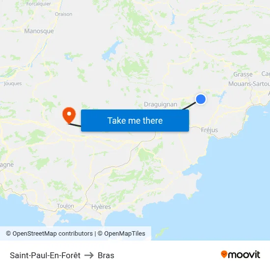 Saint-Paul-En-Forêt to Bras map