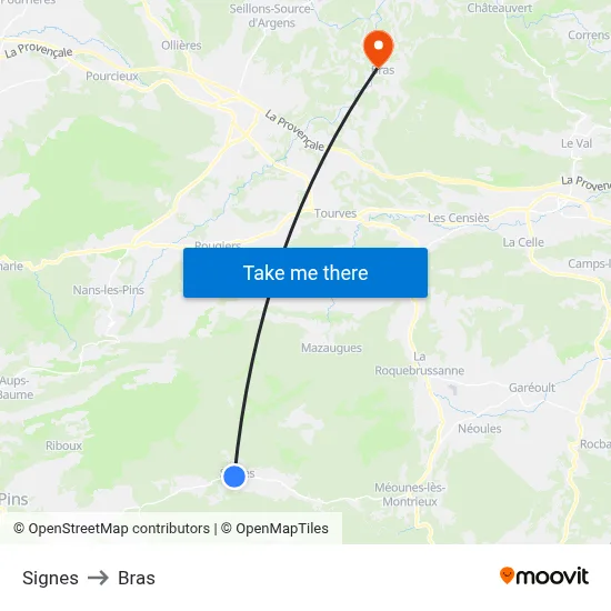 Signes to Bras map