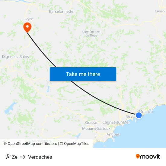 ÃˆZe to Verdaches map