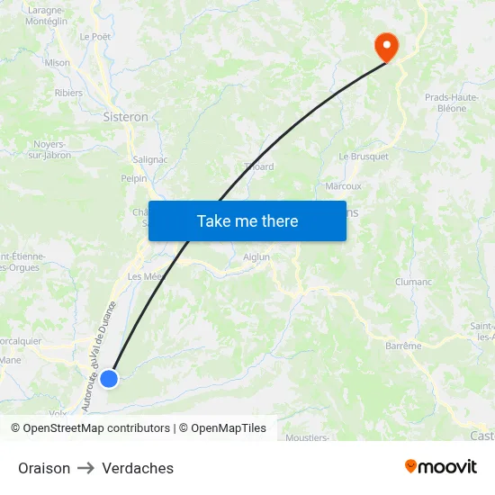 Oraison to Verdaches map