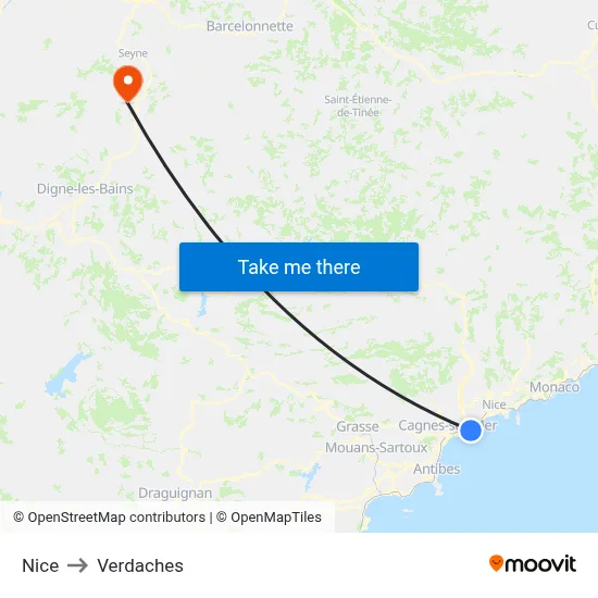 Nice to Verdaches map