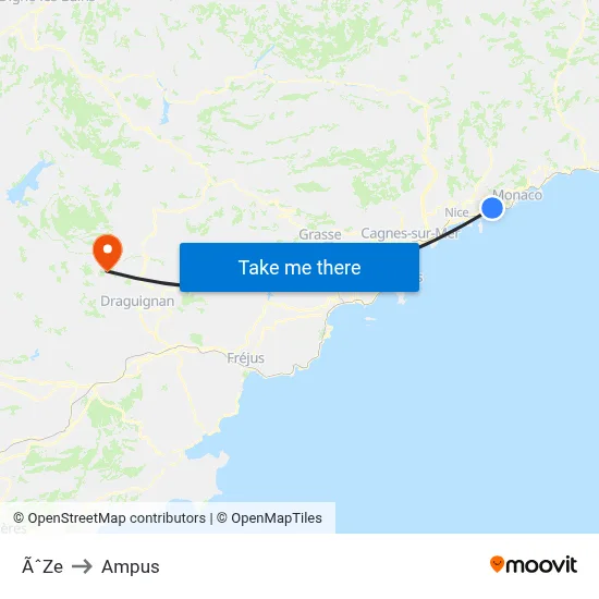 ÃˆZe to Ampus map