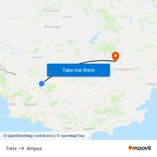 Trets to Ampus map