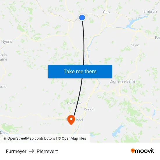 Furmeyer to Pierrevert map