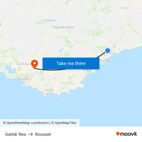 Gattiã¨Res to Rousset map