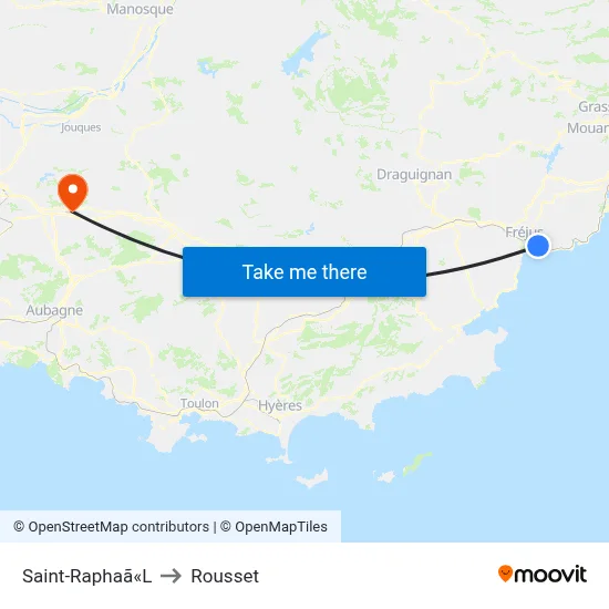 Saint-Raphaã«L to Rousset map