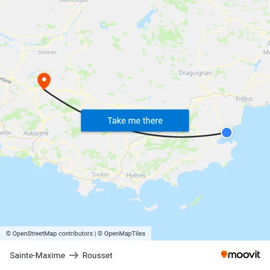 Sainte-Maxime to Rousset map
