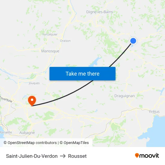 Saint-Julien-Du-Verdon to Rousset map