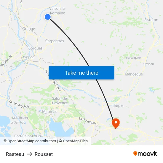 Rasteau to Rousset map