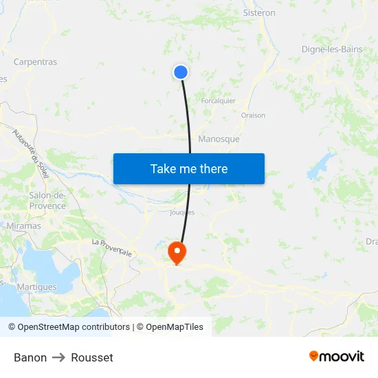 Banon to Rousset map
