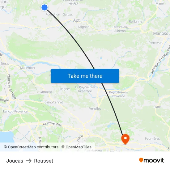 Joucas to Rousset map