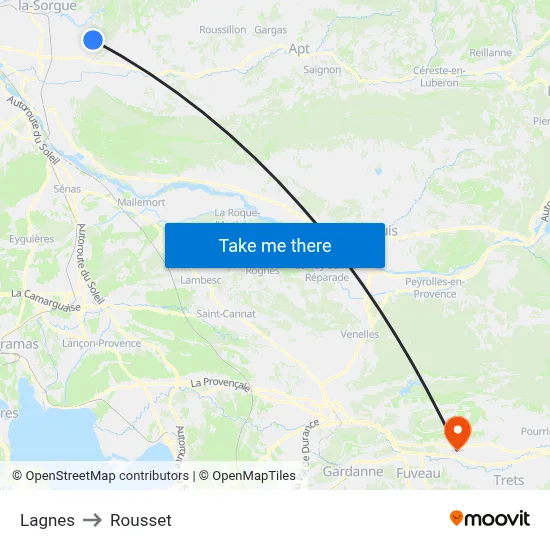 Lagnes to Rousset map