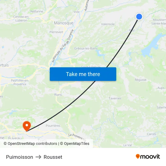 Puimoisson to Rousset map