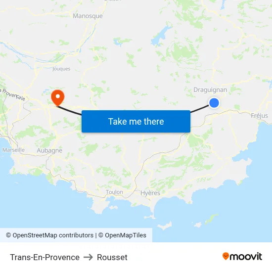 Trans-En-Provence to Rousset map