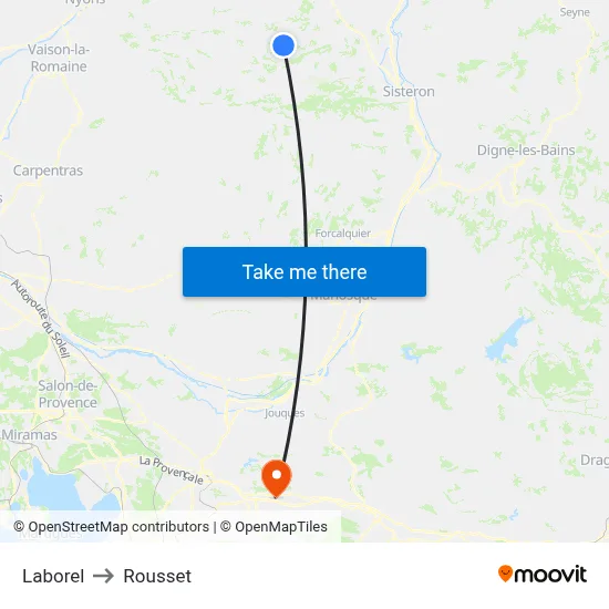 Laborel to Rousset map