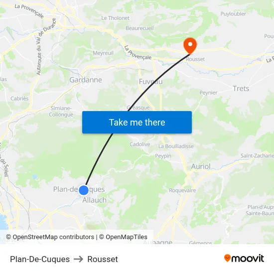 Plan-De-Cuques to Rousset map