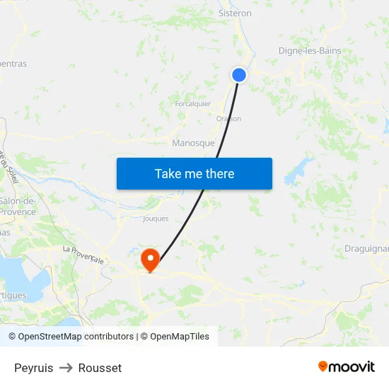 Peyruis to Rousset map