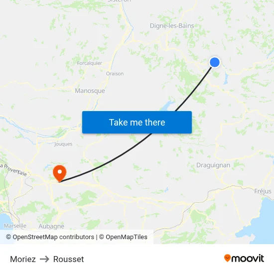 Moriez to Rousset map