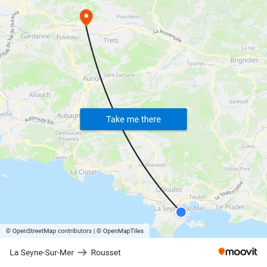 La Seyne-Sur-Mer to Rousset map