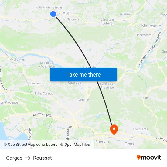 Gargas to Rousset map