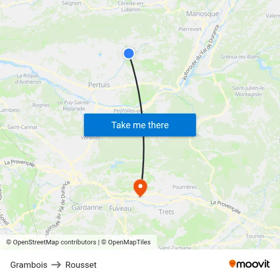 Grambois to Rousset map