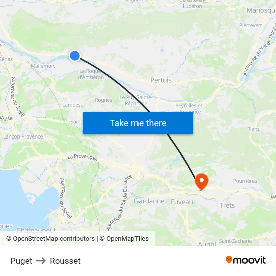 Puget to Rousset map