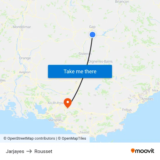 Jarjayes to Rousset map
