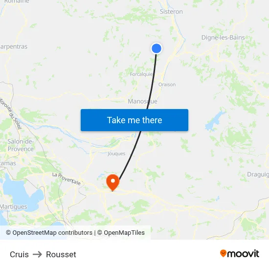 Cruis to Rousset map