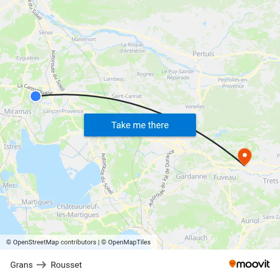 Grans to Rousset map