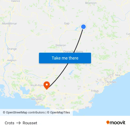 Crots to Rousset map