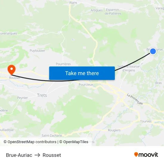 Brue-Auriac to Rousset map